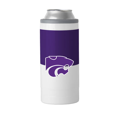 Kansas State 12oz Colorblock Slim Can Coolie - Logo Brands
