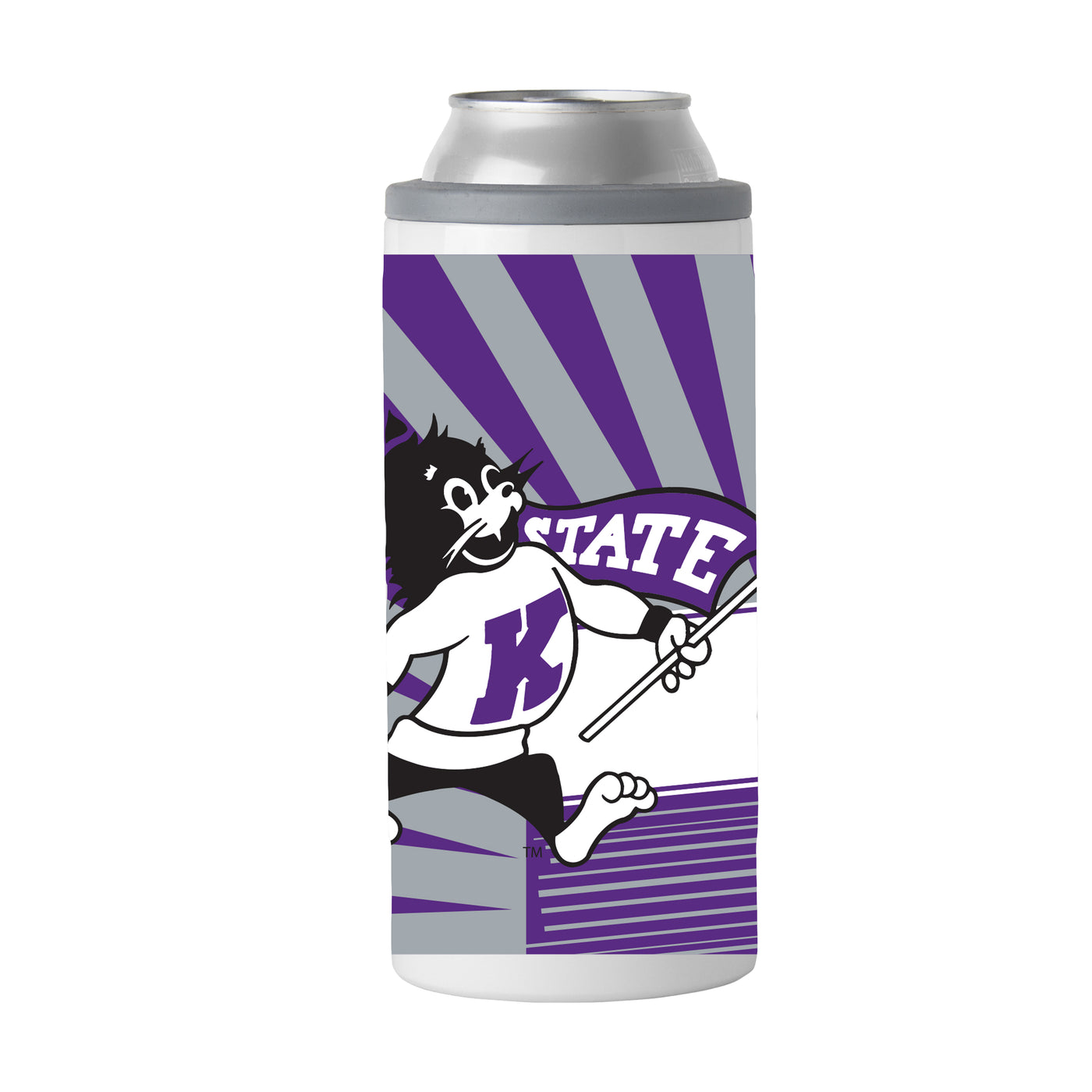 Kansas State 12oz Mascot Slim Can Coolie