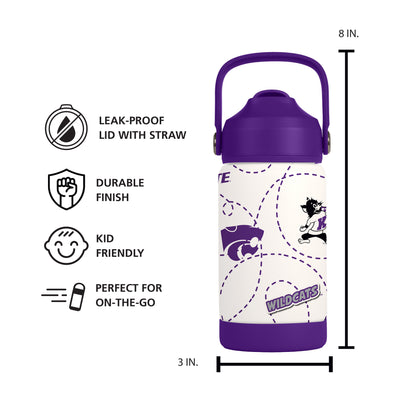 Kansas State 12oz Mascot SS Kids Bottle