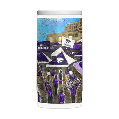 Kansas State 12oz Collector Powder Coat Slim Can Coolie