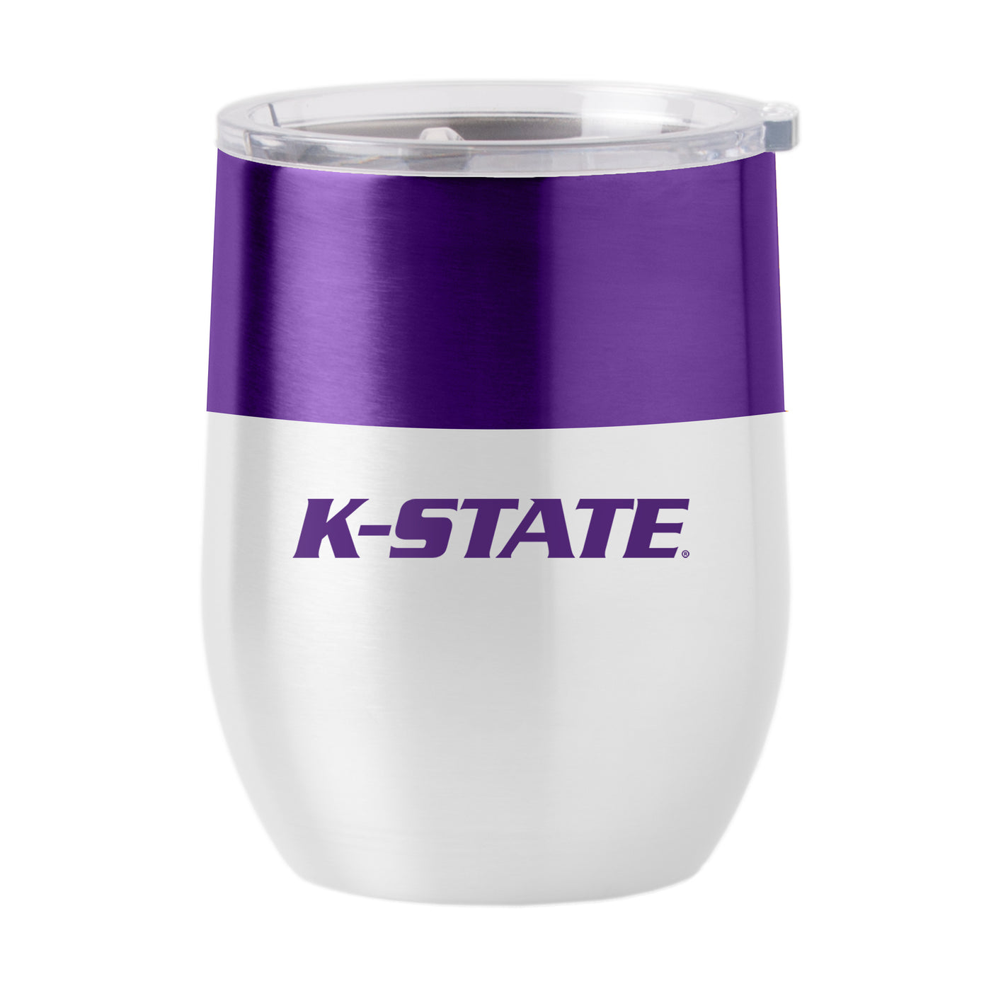 Kansas State 16oz Colorblock Stainless Curved Beverage