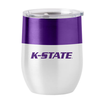 Kansas State 16oz Colorblock Stainless Curved Beverage