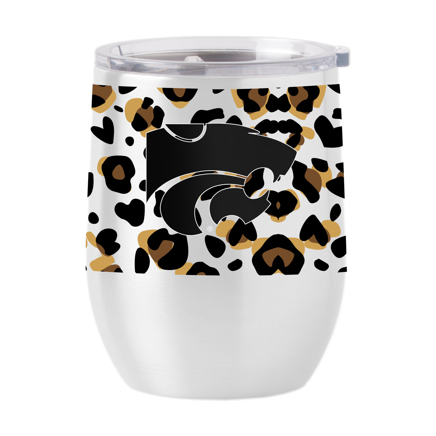 Kansas 16oz Neurtal Leopard Stainless Curved Beverage