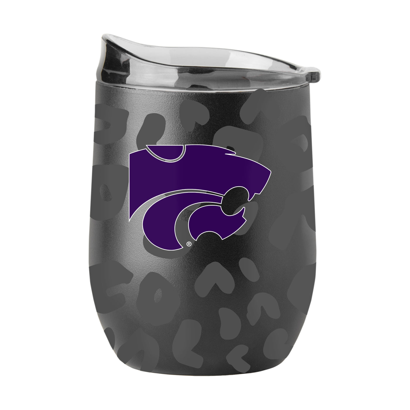 KS State Leopard 16oz Black Powdercoat Curved Beverage