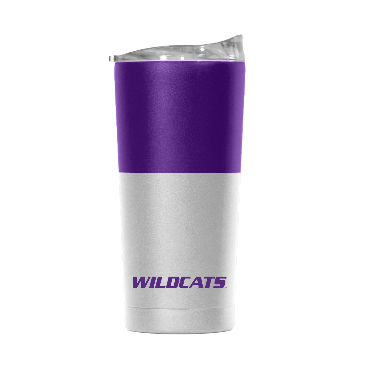 Kansas State 20oz Colorblock White Powder Coat Tumbler