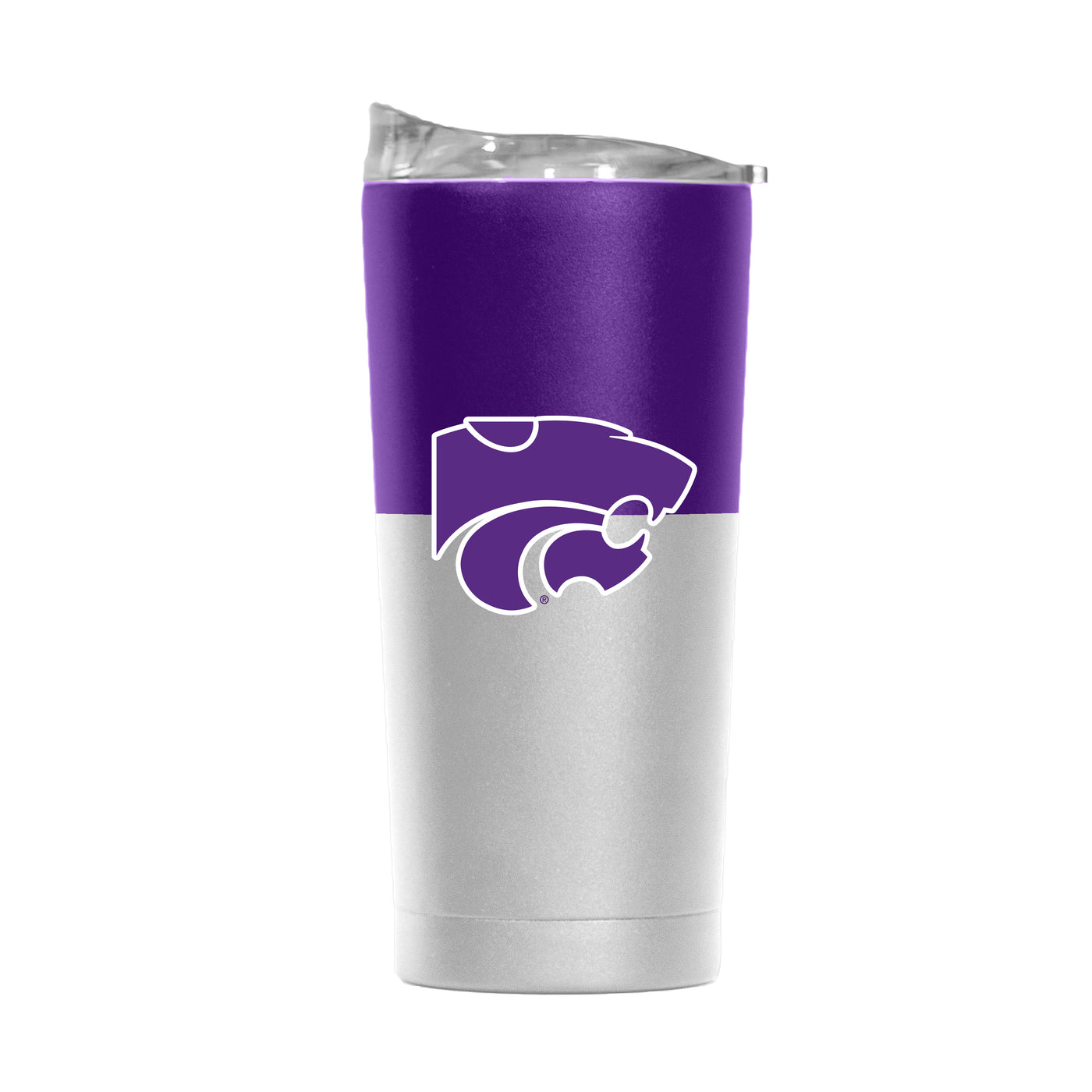 Kansas State 20oz Colorblock White Powder Coat Tumbler