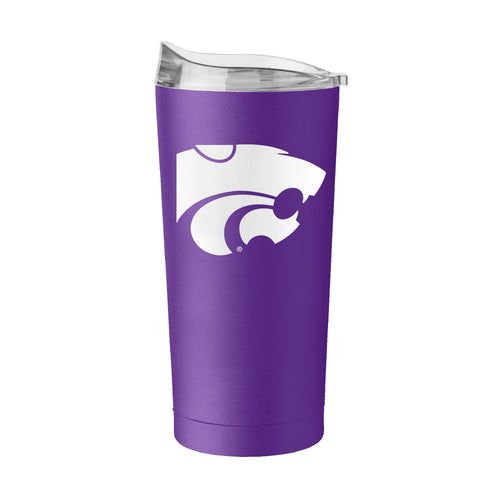 Kansas State 20oz Flipside powder coat tumbler with team logo, durable drinkware for hot and cold beverages.