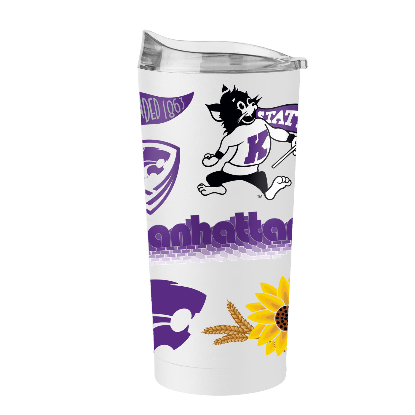 Kansas State 20oz Native Powder Coat Tumbler