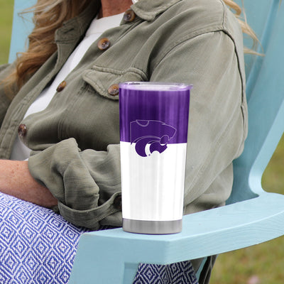 Kansas State Colorblock 20oz Stainless Tumbler