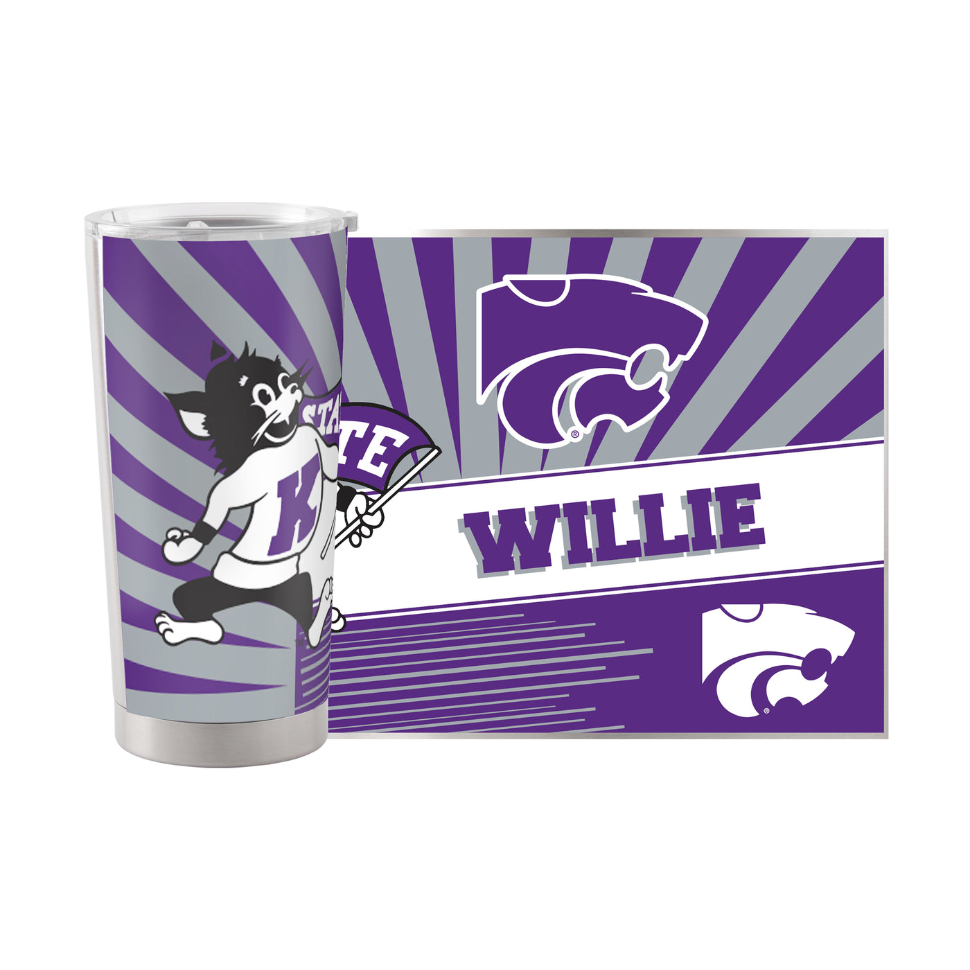 Kansas State 20oz Mascot Stainless Tumbler