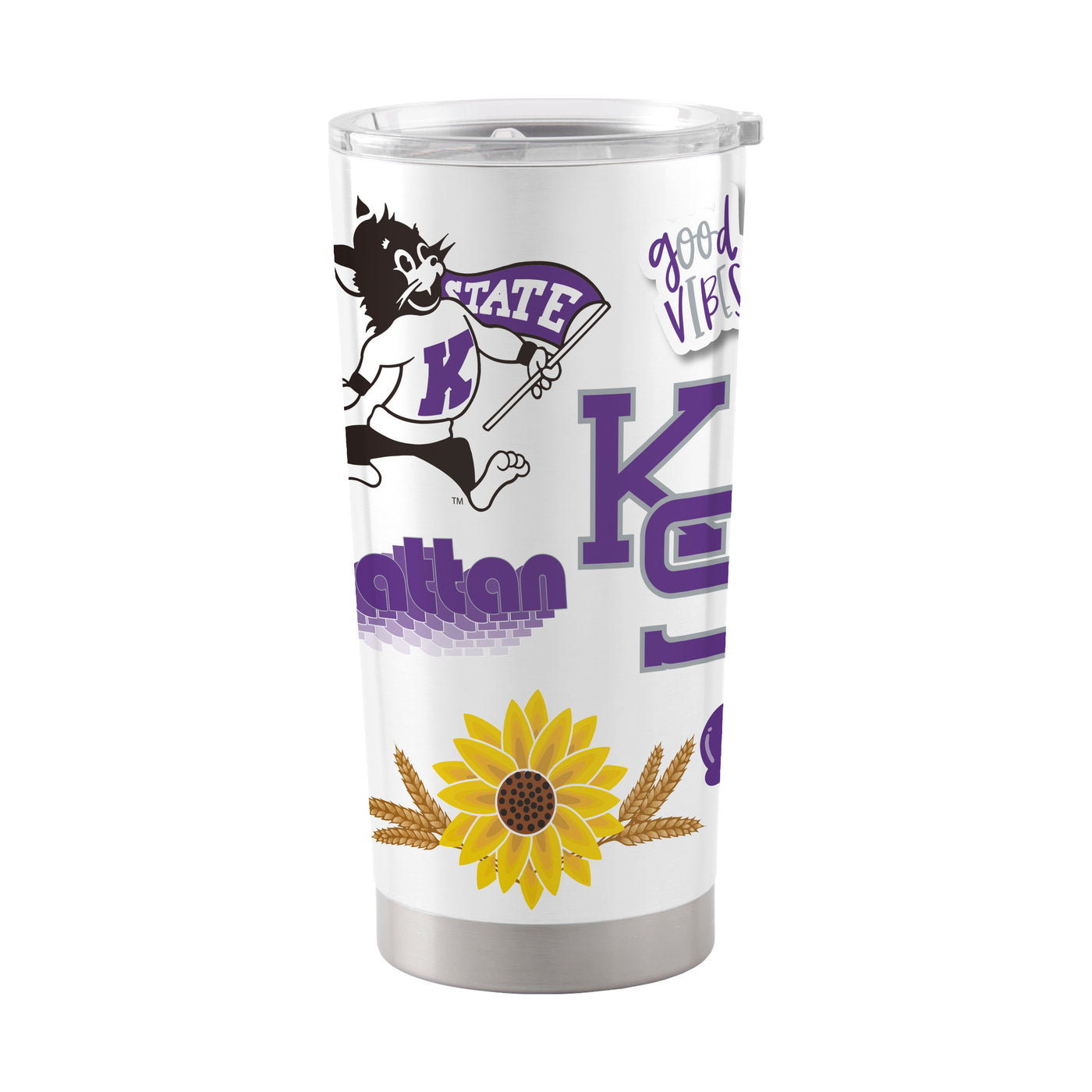 Kansas State 20oz Native Stainless Tumbler - Logo Brands