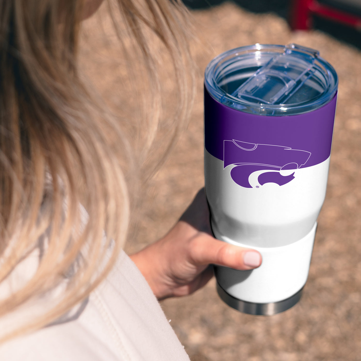 Kansas State 30oz Colorblock Stainless Steel Tumbler