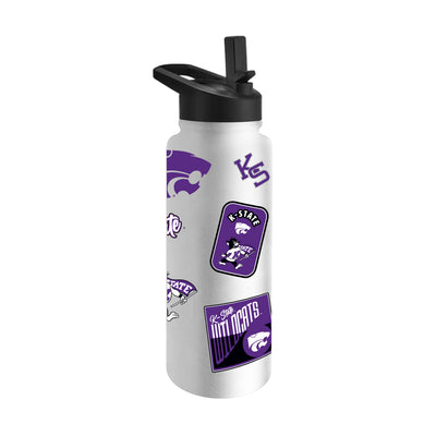 Kansas State 34oz White Dreamweave Quencher Bottle