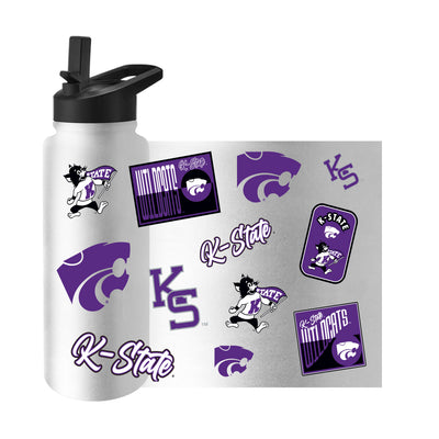 Kansas State 34oz White Dreamweave Quencher Bottle