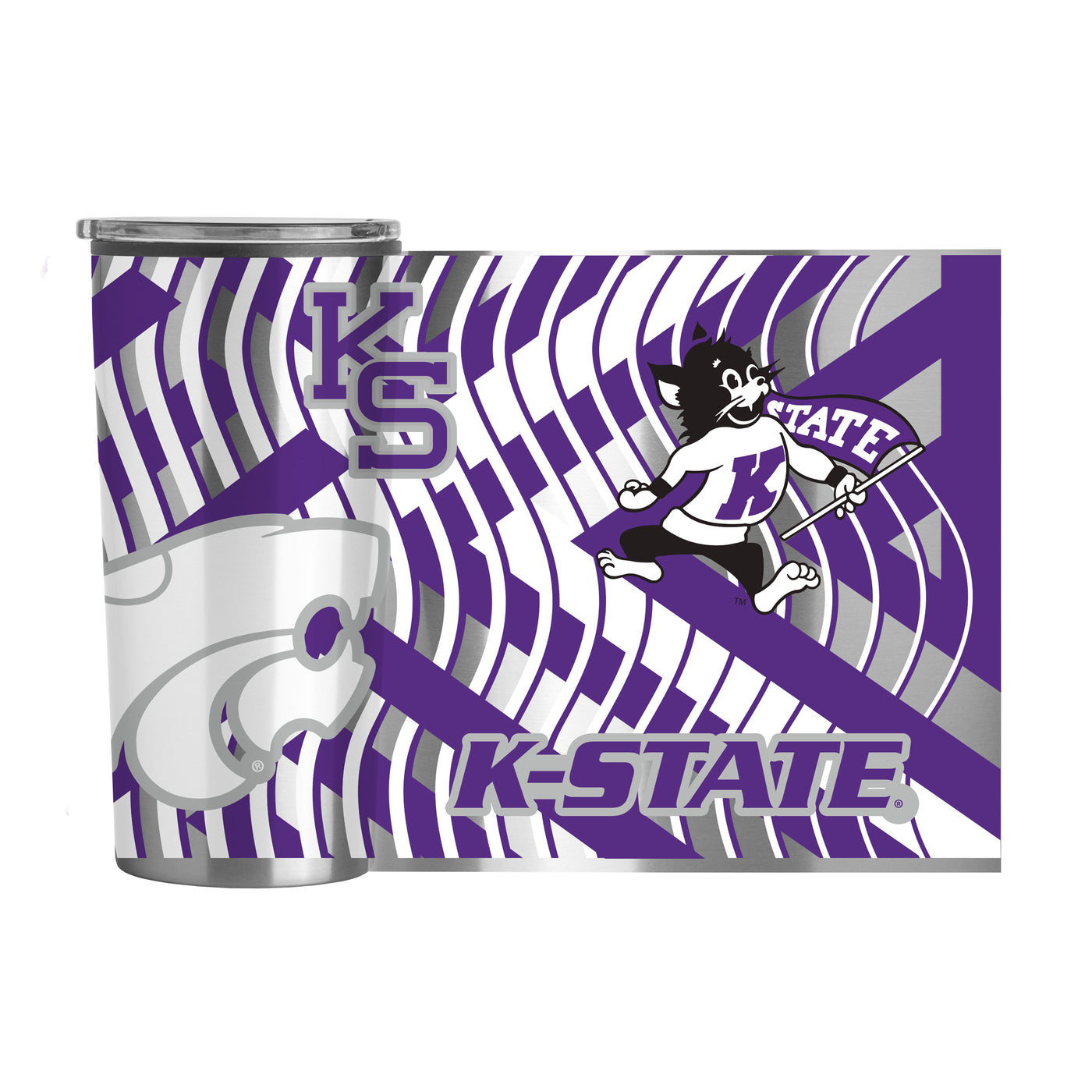 KS State 20oz Flex Plastic Wall Stainless