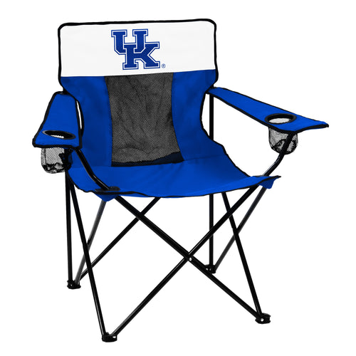 Kentucky Elite Chair by Logo Brands, a comfortable black furniture chair with armrests and ergonomic design.