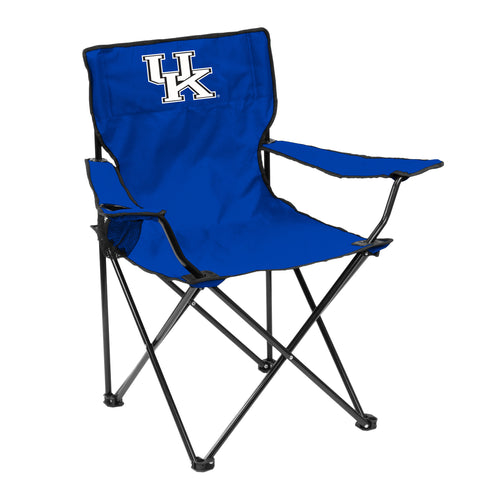 Logo Brands Kentucky Quad Chair, portable outdoor furniture with armrests and fabric seat, ideal for camping or sporting events.