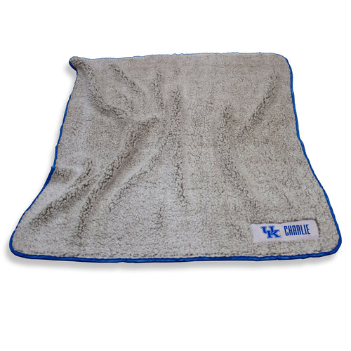 Kentucky Personalized Frosty Fleece blanket by Logo Brands, featuring a soft, cozy fleece with custom Kentucky embroidery.