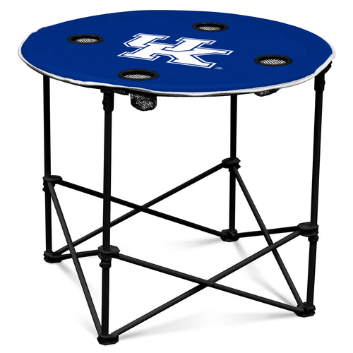 Kentucky Round Table by Logo Brands, wooden furniture with a smooth round top and sturdy legs for dining or casual use.