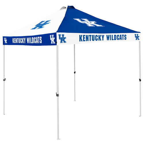 Kentucky Checkerboard Canopy shelter by Logo Brands, featuring a vibrant checkerboard pattern and sturdy fabric for outdoor shade.