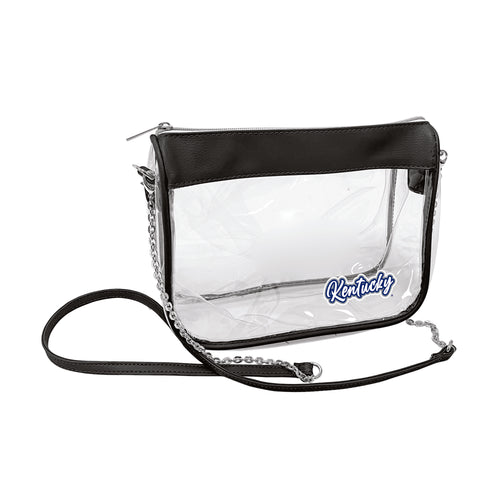 Kentucky Hype Clear Bag by Logo Brands, transparent bags with black accents, designed for sports and event use.