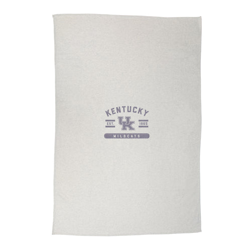 Kentucky oatmeal sweatshirt blanket by Logo Brands, cozy woven blanket with a sweatshirt fabric design, perfect for warmth and comfort.