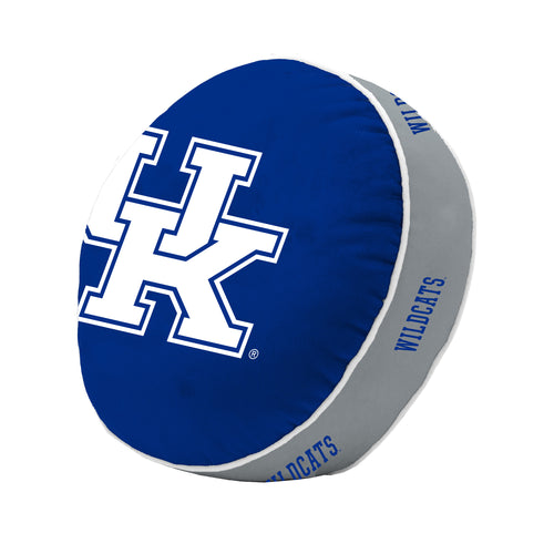 Kentucky Puff Pillow blanket by Logo Brands featuring soft, cozy fabric with Kentucky Wildcats team logo and colors.