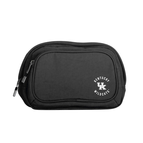 Kentucky Black Everyday Belt Bag by Logo Brands showing a sleek black waist bag with adjustable strap and logo detail.