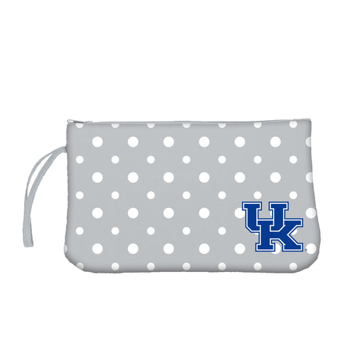 Kentucky Dot Wristlet bag by Logo Brands showing a stylish small purse with Kentucky Wildcats logo and pattern.