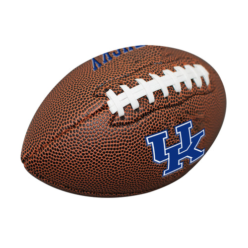 Kentucky Mini Size Composite Football by Logo Brands, suitable for recreational play, with a detailed textured surface.