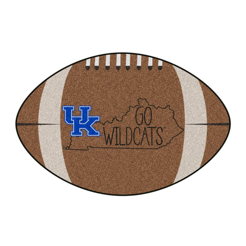 University of Kentucky football mat by Logo Brands, featuring team colors and logo, ideal for sports fan decor.