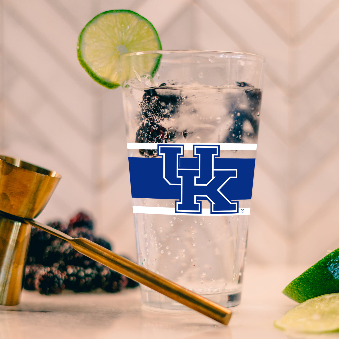 Kentucky 16oz Stripe Pint Glass