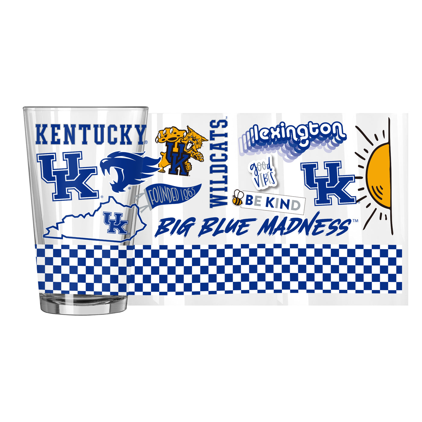 Kentucky 16oz Native Pint Glass