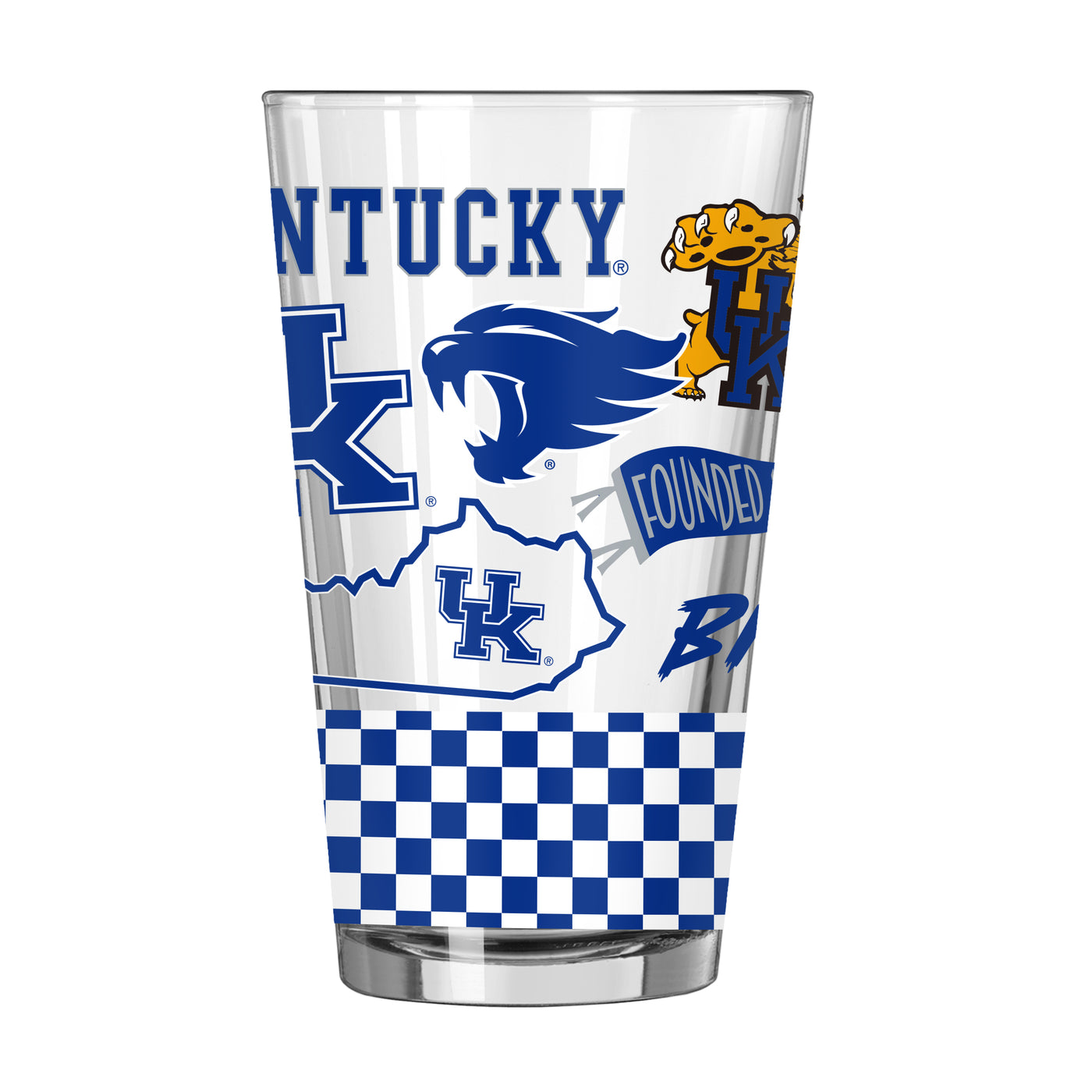Kentucky 16oz Native Pint Glass