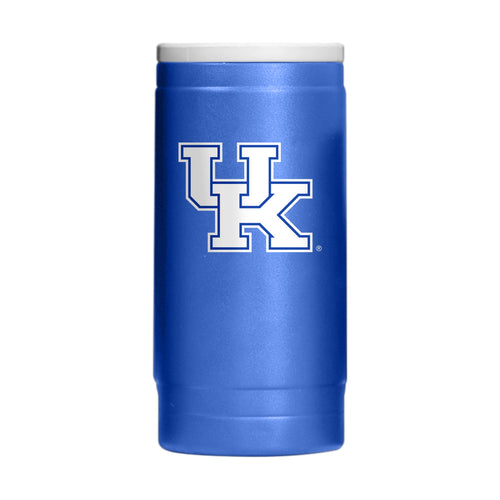 Kentucky Flipside Powder Coat Slim Can Coolie in black with Kentucky logo, made of durable drinkware material.
