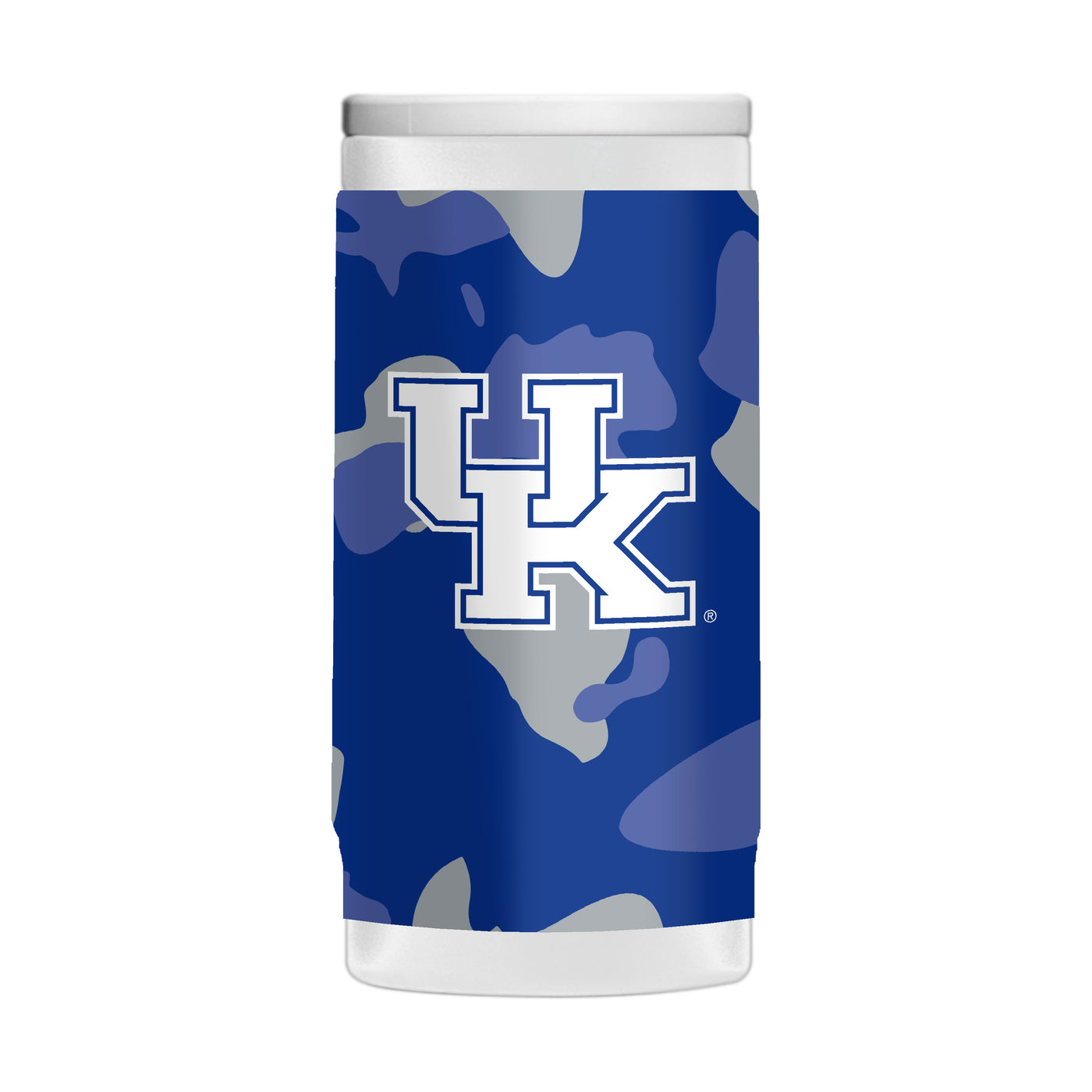 Kentucky 12oz Camo Powder Coat Slim Can Coolie