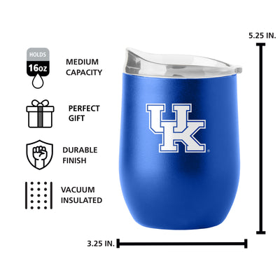 Kentucky 16oz Flipside Powder Coat Curved Beverage - Logo Brands