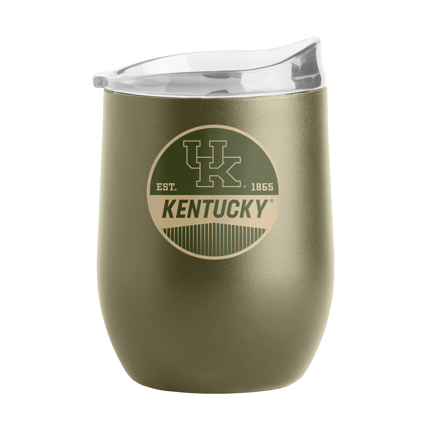 Kentucky 16oz Badge Powder Coat Curved Beverage - Logo Brands