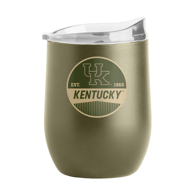 Kentucky 16oz Badge Powder Coat Curved Beverage - Logo Brands
