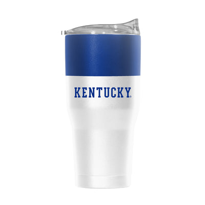 Kentucky 30oz Colorblock White Powder Coat Tumbler