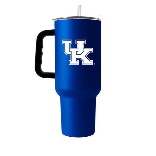 Kentucky 40oz Flipside powder coat tumbler by Logo Brands, durable drinkware with flip lid and vibrant team logo design.