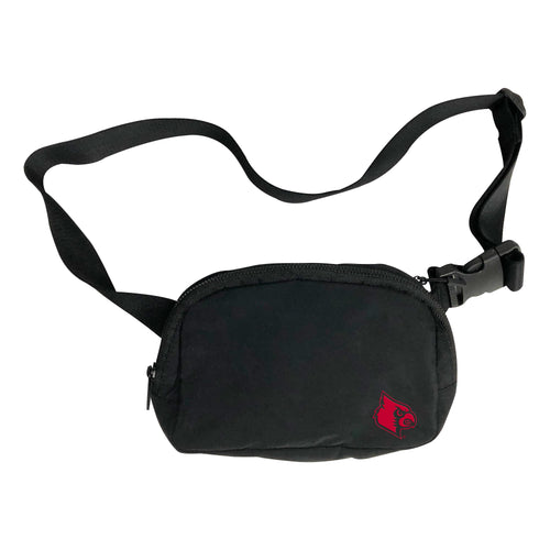 Louisville Belt Bag by Logo Brands featuring adjustable strap, zippered main compartment, and black design for casual wear.