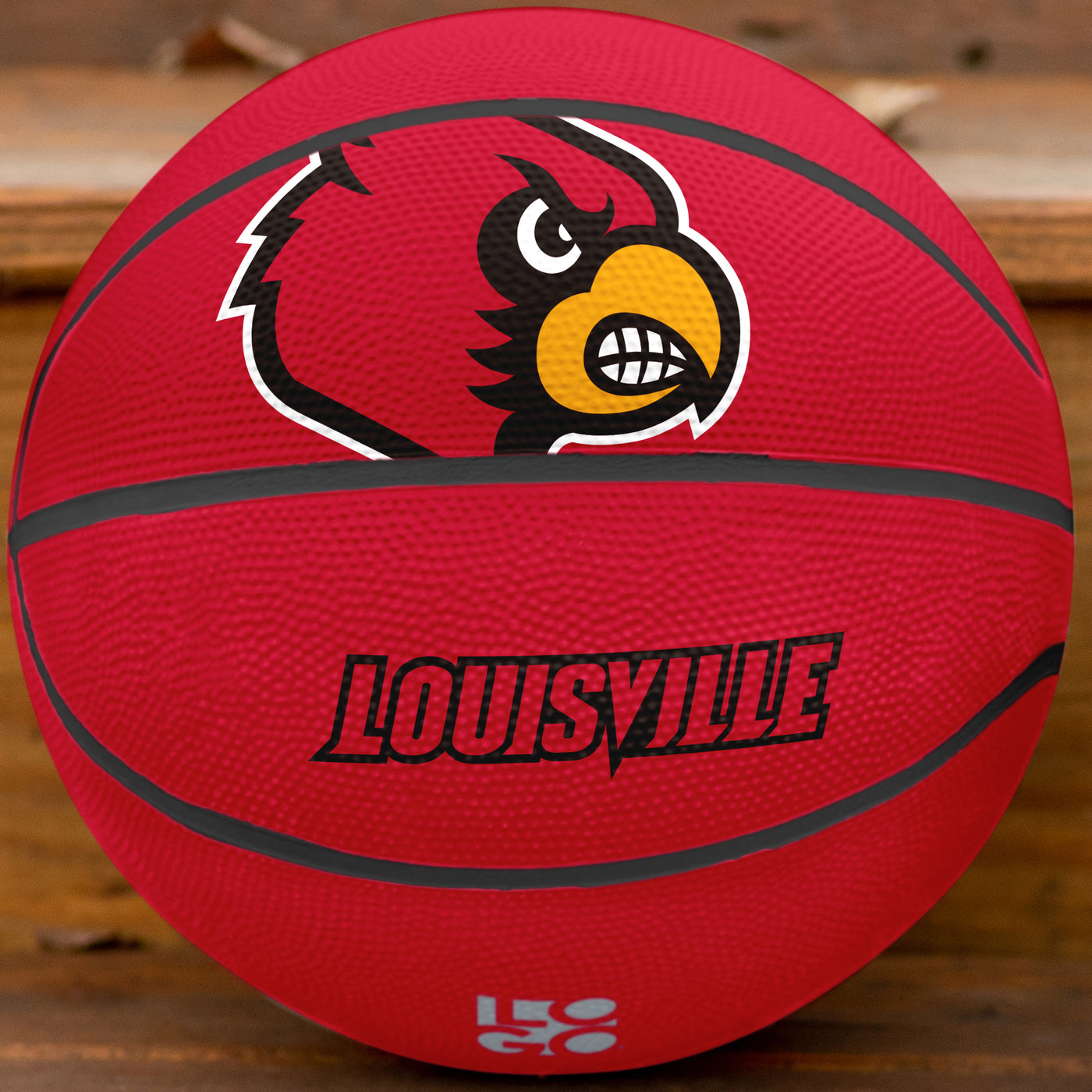 Louisville Mascot Official-Size Rubber Basketball - Logo Brands