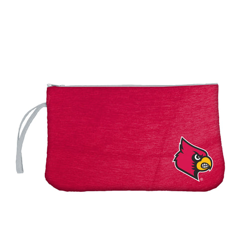 Louisville Crosshatch Wristlet bag by Logo Brands showing textured crosshatch pattern and wrist strap on a plain background.