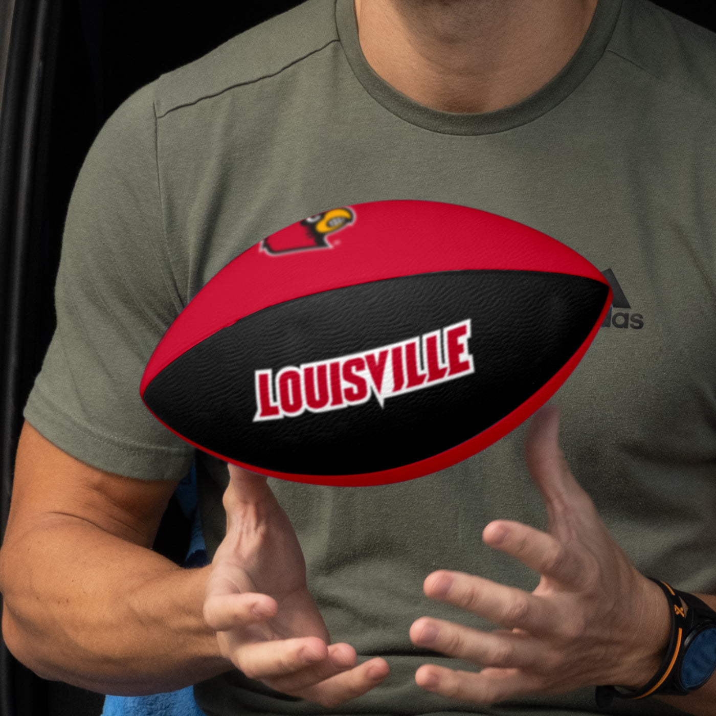 Louisville Pinwheel Junior Size Rubber Football