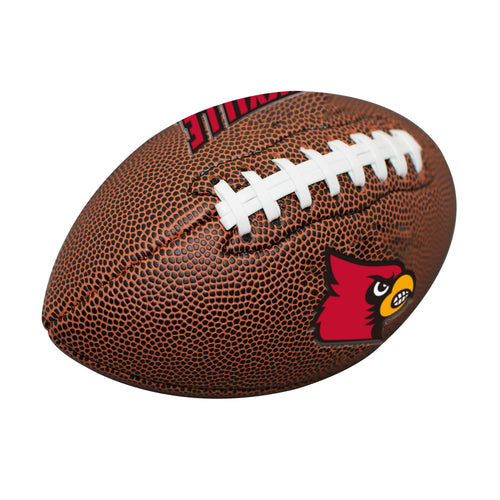 Louisville Mini Size Composite Football by Logo Brands, recreation football with a classic design and textured surface for grip.
