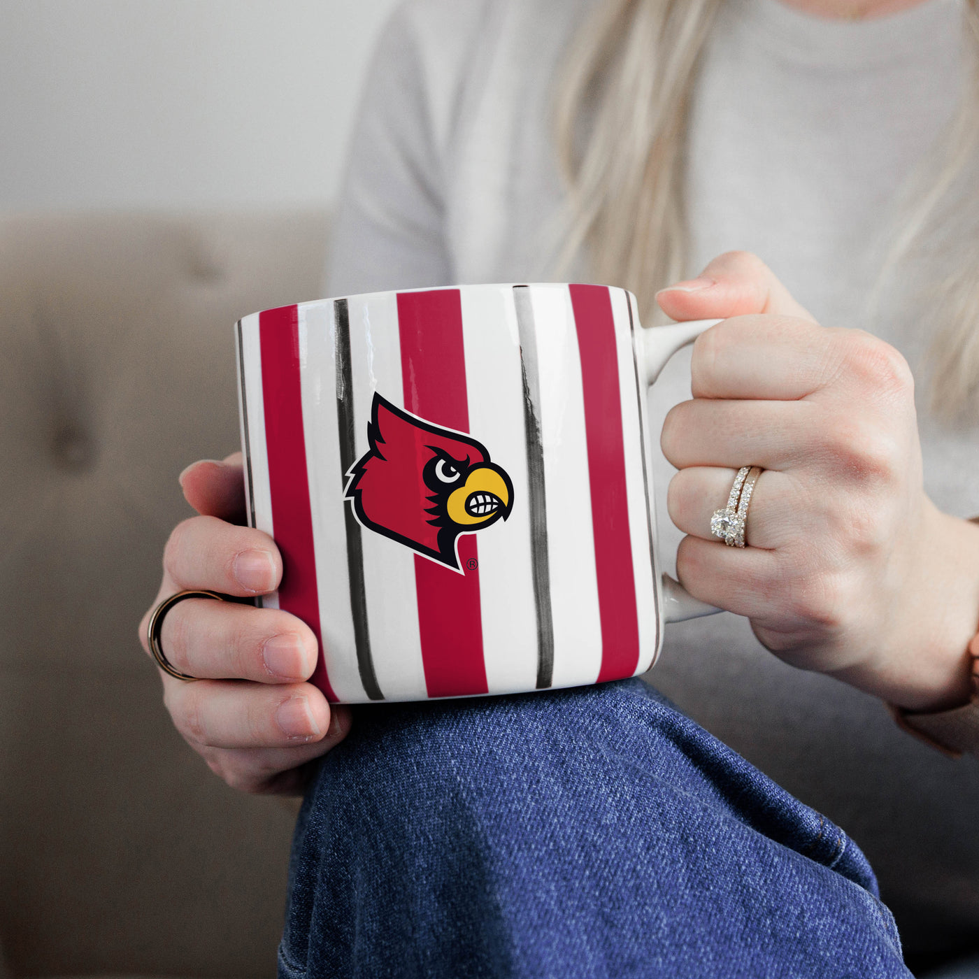 Louisville 16oz Brushstroke Stripe Mug