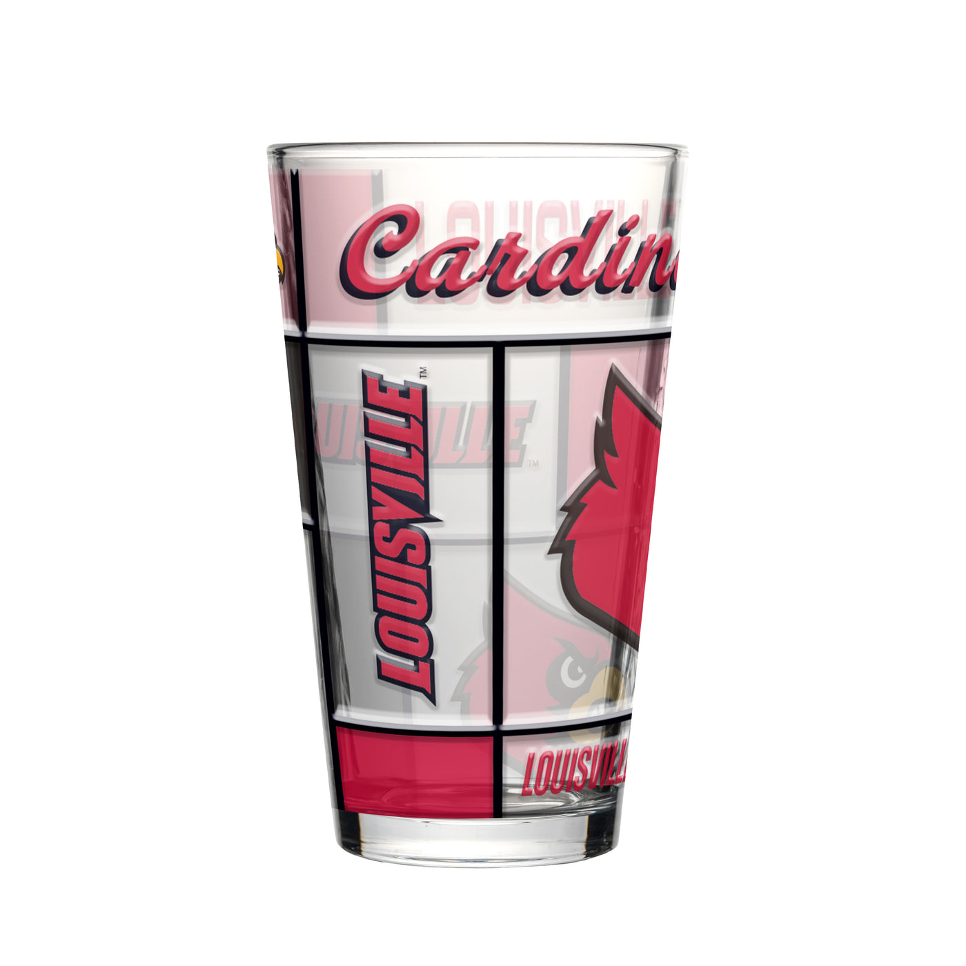 Louisville 16oz Quilted Stained Pint Glass