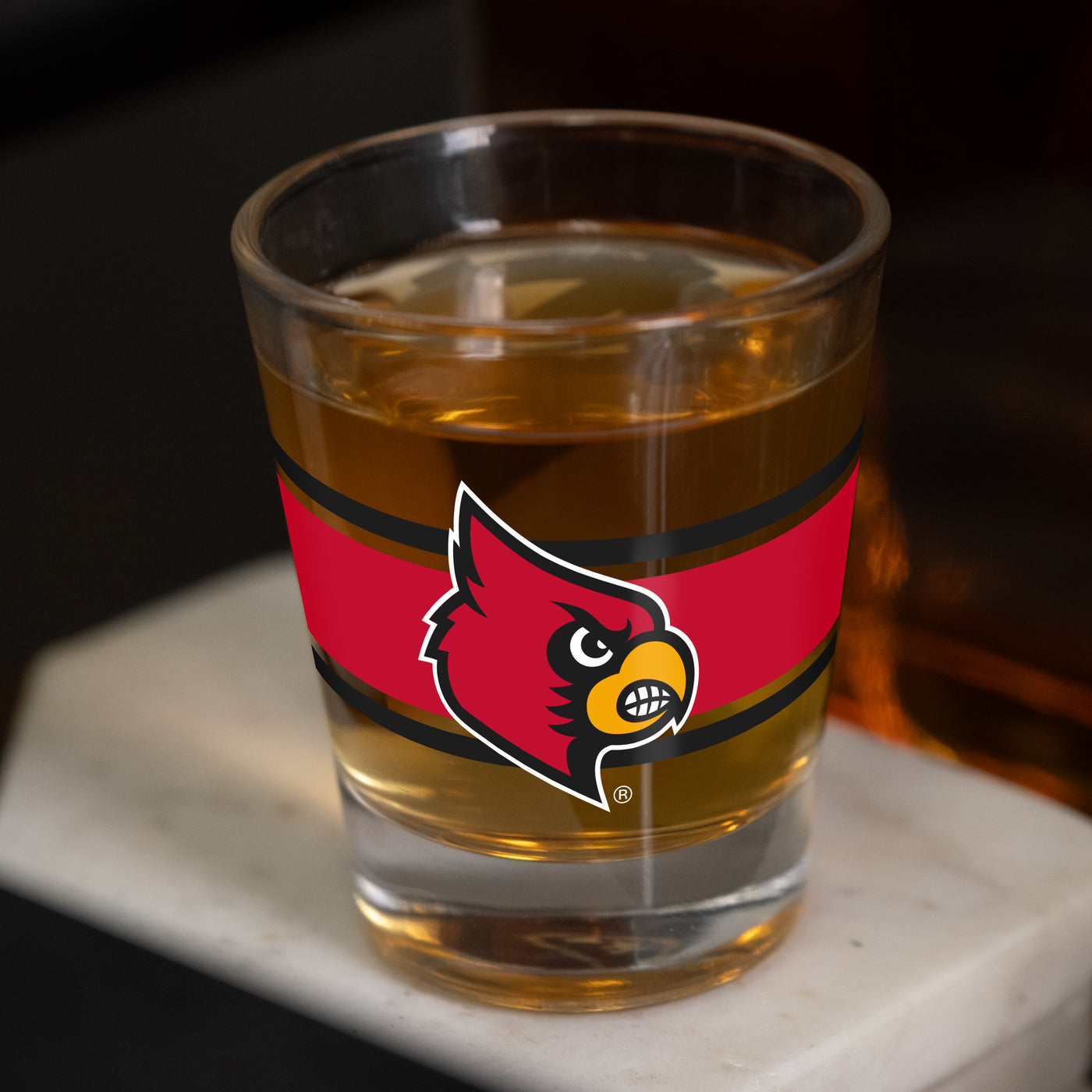 Louisville 2oz Stripe Shot Glass - Logo Brands