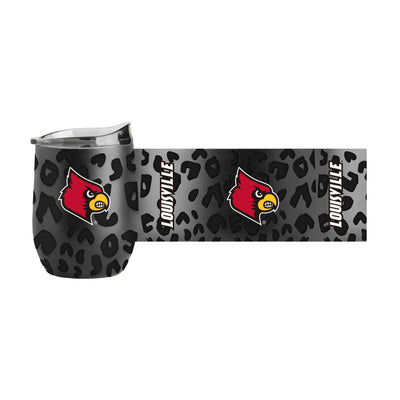 Louisville Leopard 16oz Black Powder coat Curved Beverage